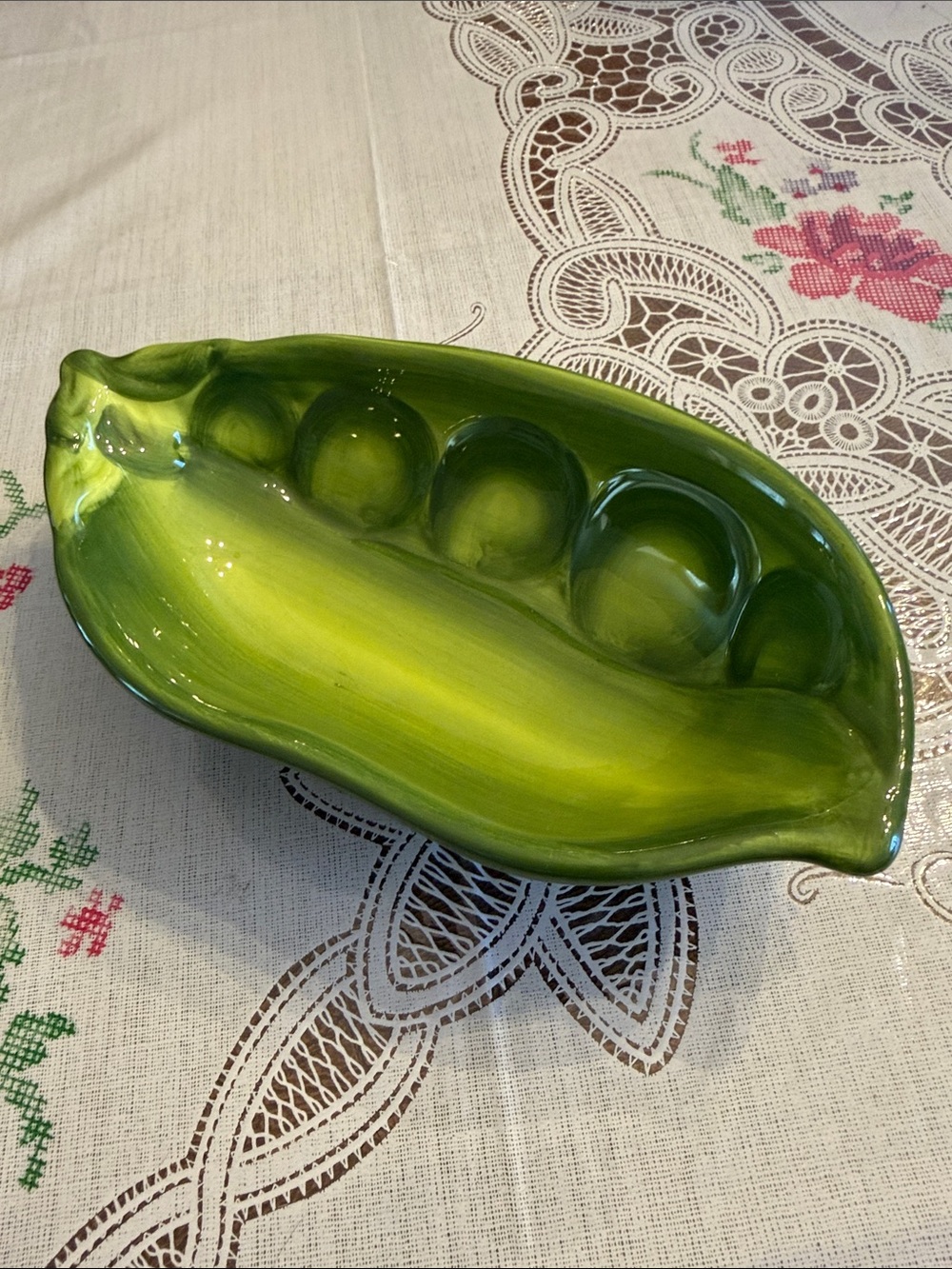 Pier 1 Imports Ironstone Pea Pod Small Serving Dish